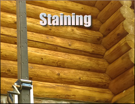  Godwin, North Carolina Log Home Staining